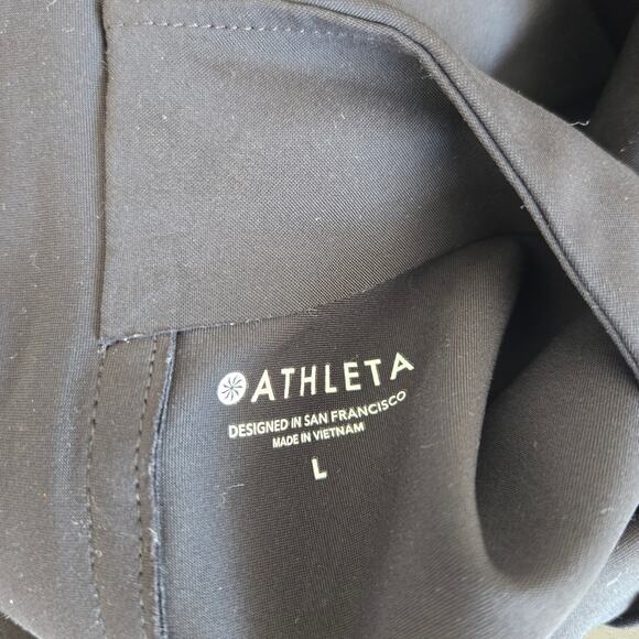 Athleta Interstellar Bike Tunic Top Mock Neck Zip Hem Relaxed Black Women Large - Picture 11 of 13